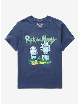 Rick and Morty Garden Statue T-Shirt - BoxLunch Exclusive, SLATE, hi-res