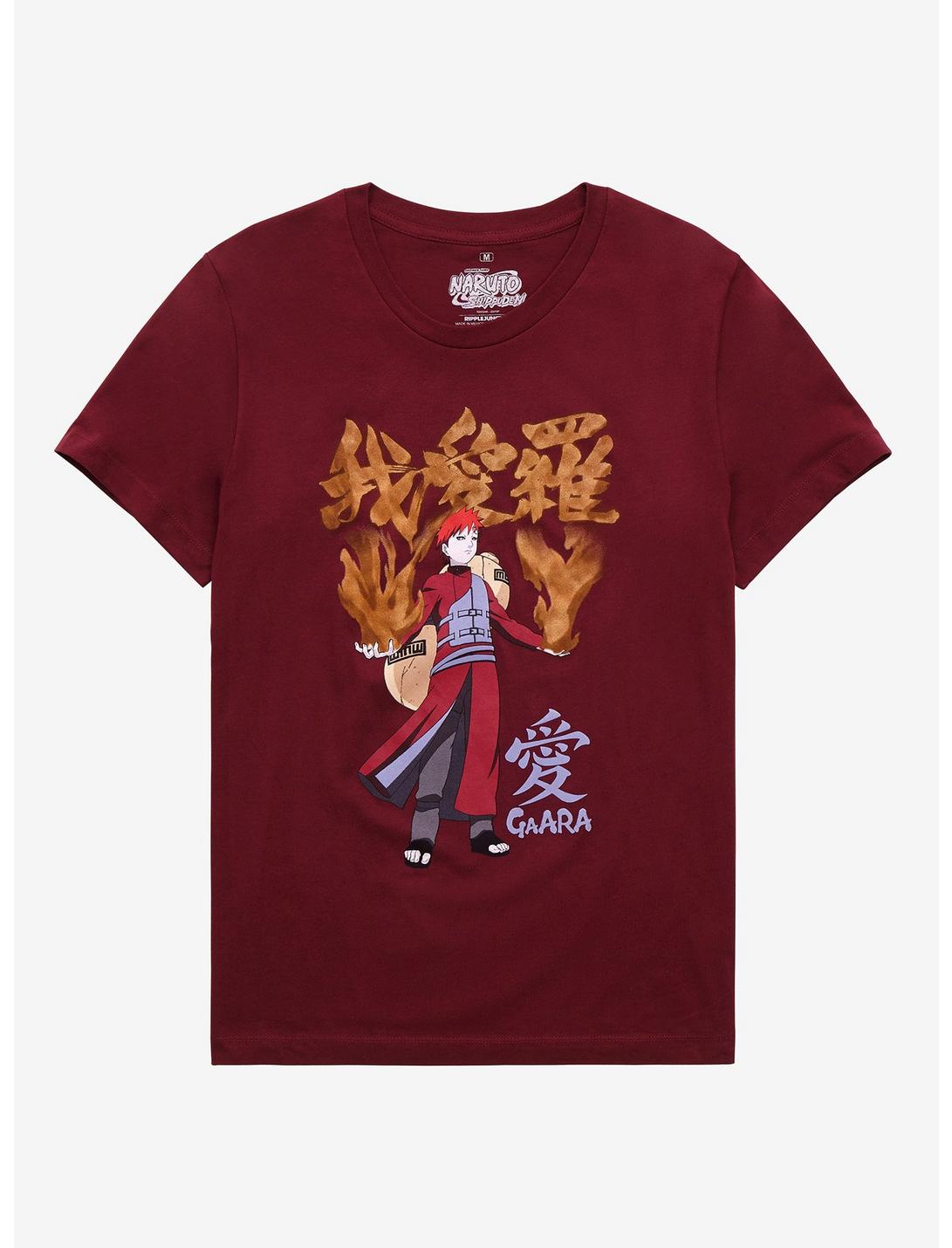 Naruto Shippuden Gaara Kanji T-Shirt - BoxLunch Exclusive, DARK RED, hi-res