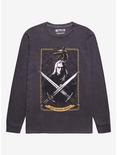 The Witcher Geralt The White Wolf Long Sleeve T-Shirt - BoxLunch Exclusive, ACID BLACK, hi-res
