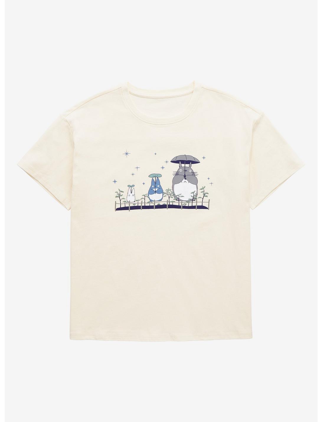 Our Universe Studio Ghibli My Neighbor Totoro Starry Sky Umbrella Women’s T-Shirt - BoxLunch Exclusive, OFF WHITE, hi-res