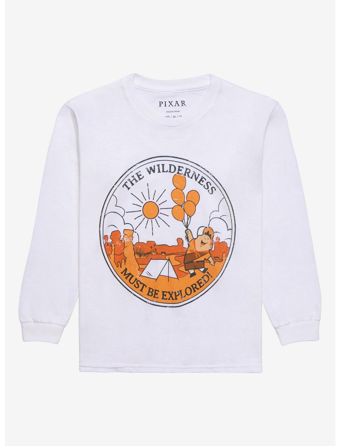 Disney Pixar Up Wilderness Must Be Explored Youth Long Sleeve T-Shirt - BoxLunch Exclusive, NATURAL, hi-res