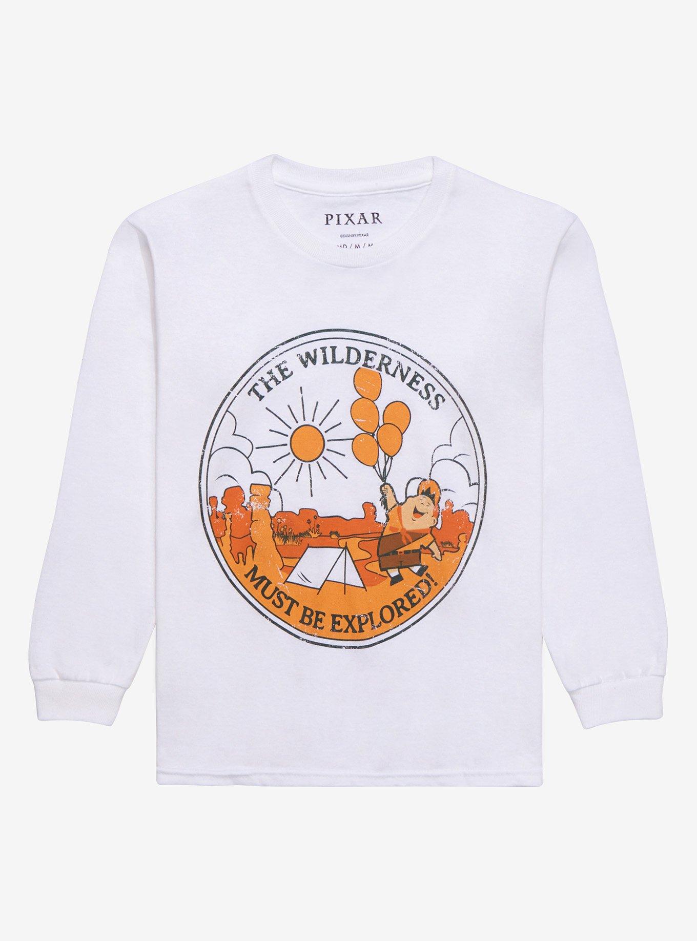 Disney Pixar Up Wilderness Must Be Explored Youth Long Sleeve T-Shirt - BoxLunch Exclusive, NATURAL, hi-res