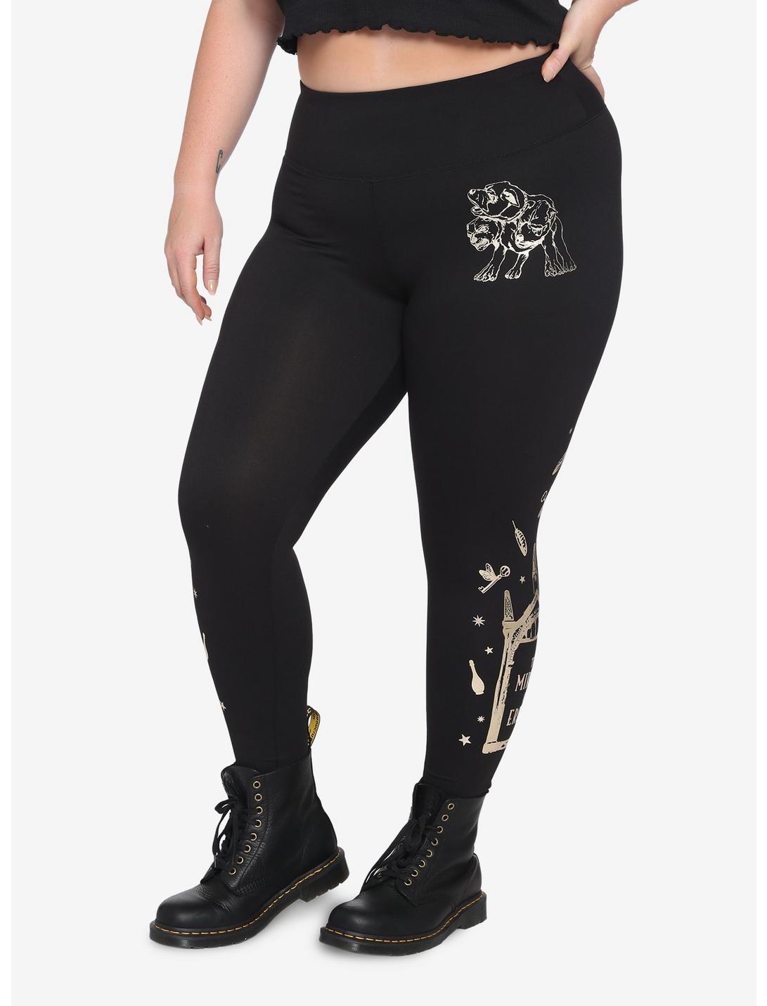 Harry Potter Underground Chambers Trials Leggings Plus Size, GOLD, hi-res
