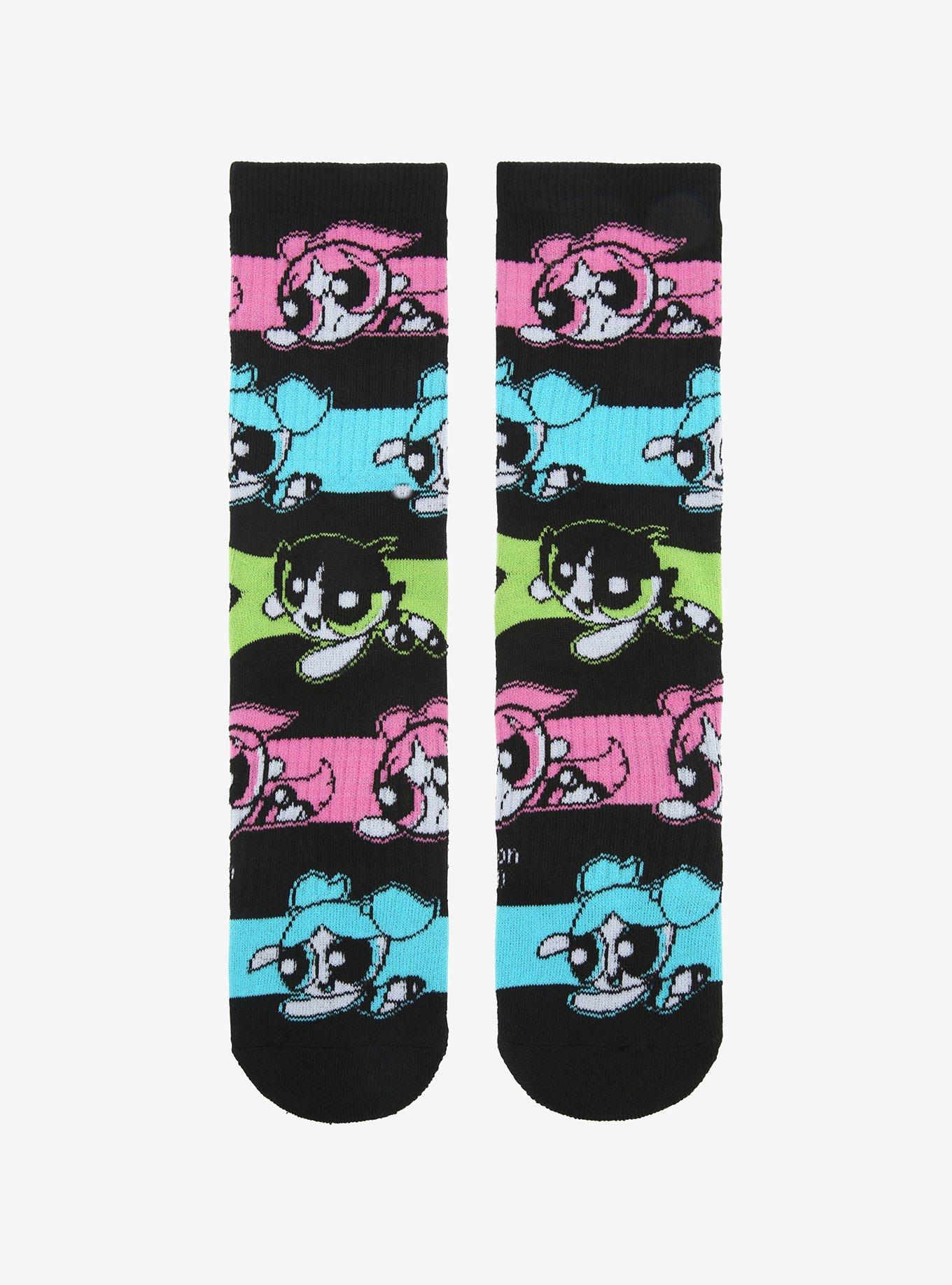 The Powerpuff Girls Stripe Crew Socks | Hot Topic