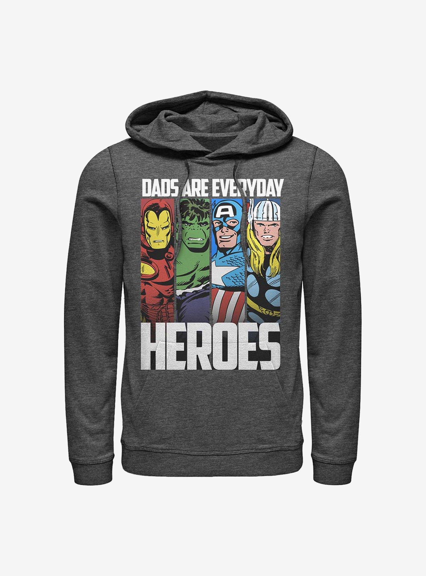 Marvel Avengers Everyday Hero Dad Hoodie, CHAR HTR, hi-res