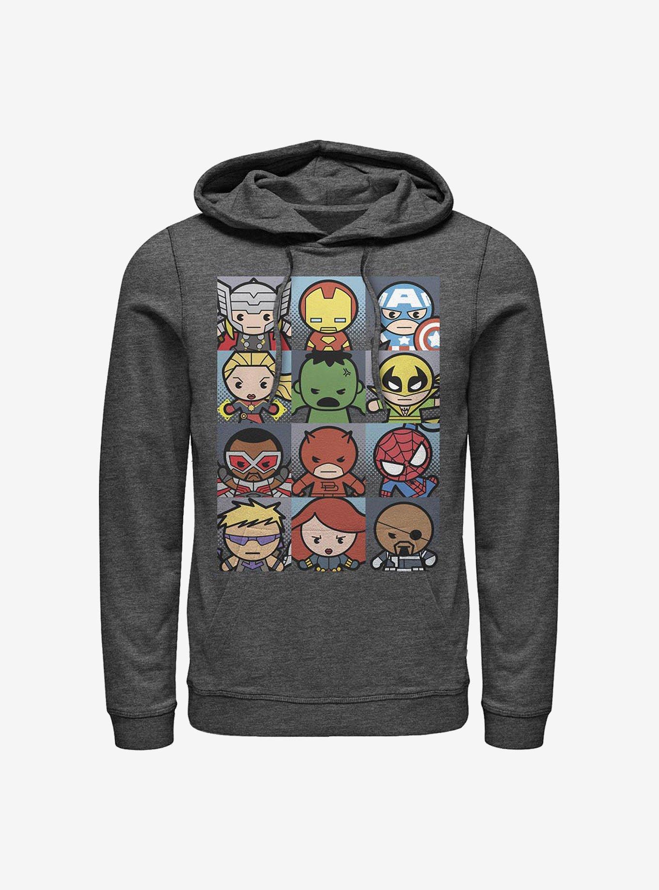 Marvel Avengers Kawaii Boxes Hoodie, CHAR HTR, hi-res