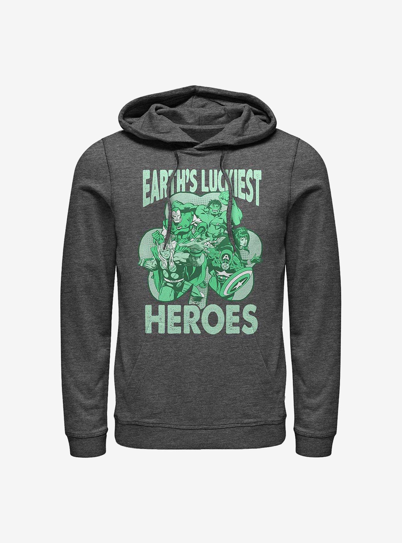 Marvel Avengers Luck Of The Hero Hoodie, CHAR HTR, hi-res