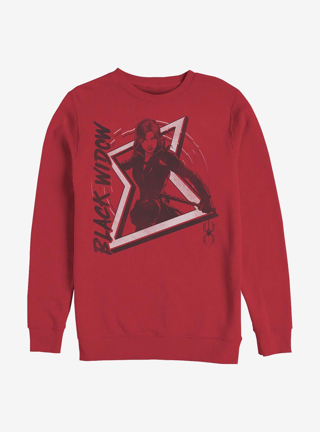 Marvel Black Widow Bite Crew Sweatshirt, RED, hi-res
