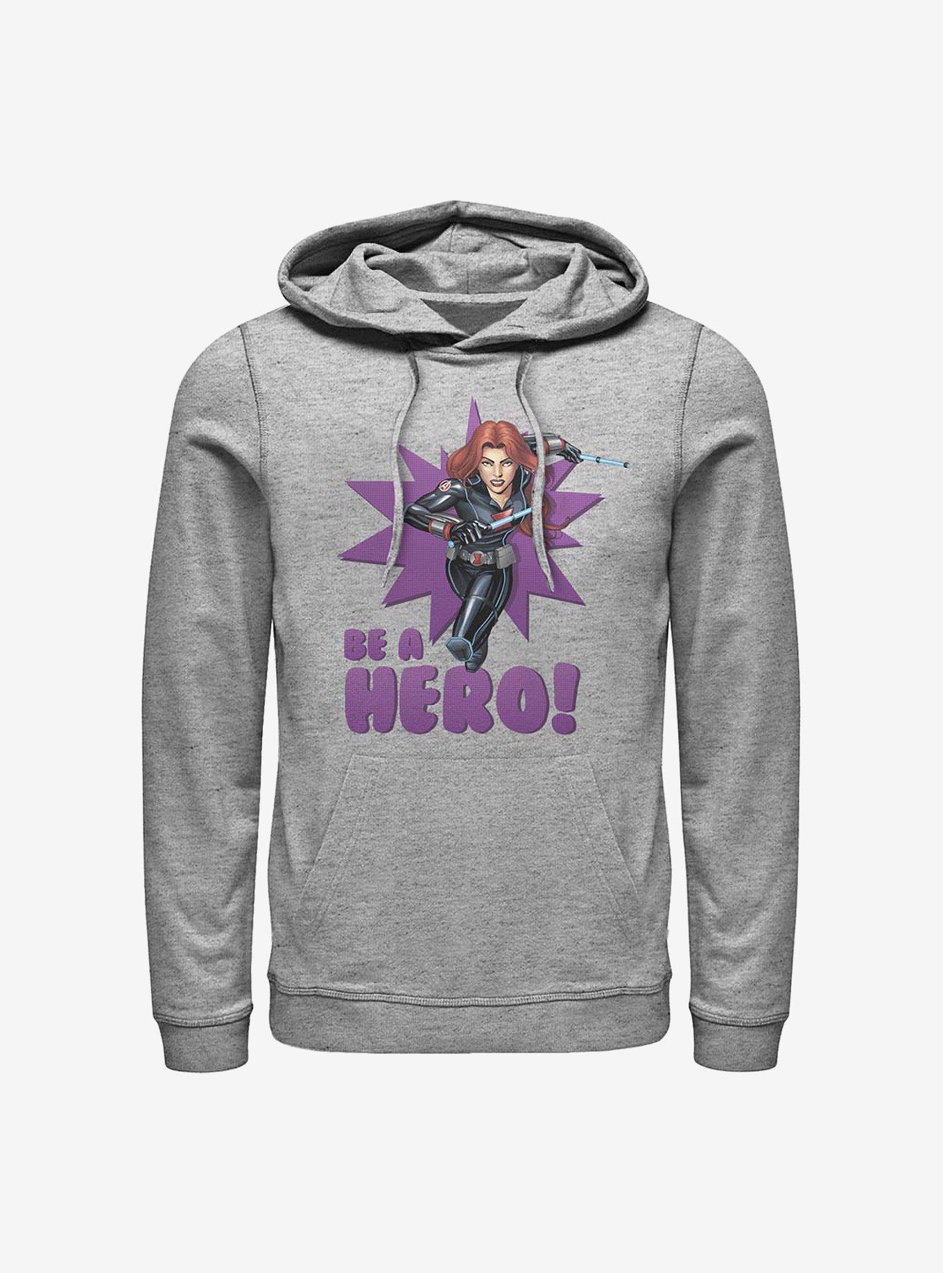 Marvel Black Widow Be A Hero Hoodie, ATH HTR, hi-res