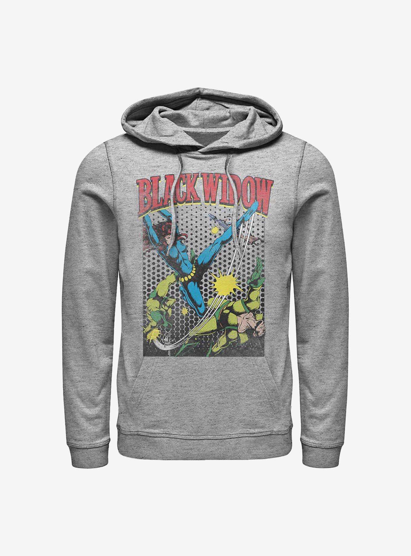 Marvel Black Widow Kick That Gun Hoodie, ATH HTR, hi-res