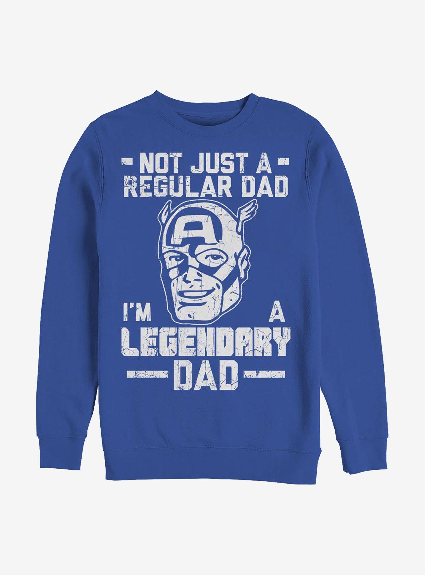 Marvel Captain America Legendary Dad Crew Sweatshirt