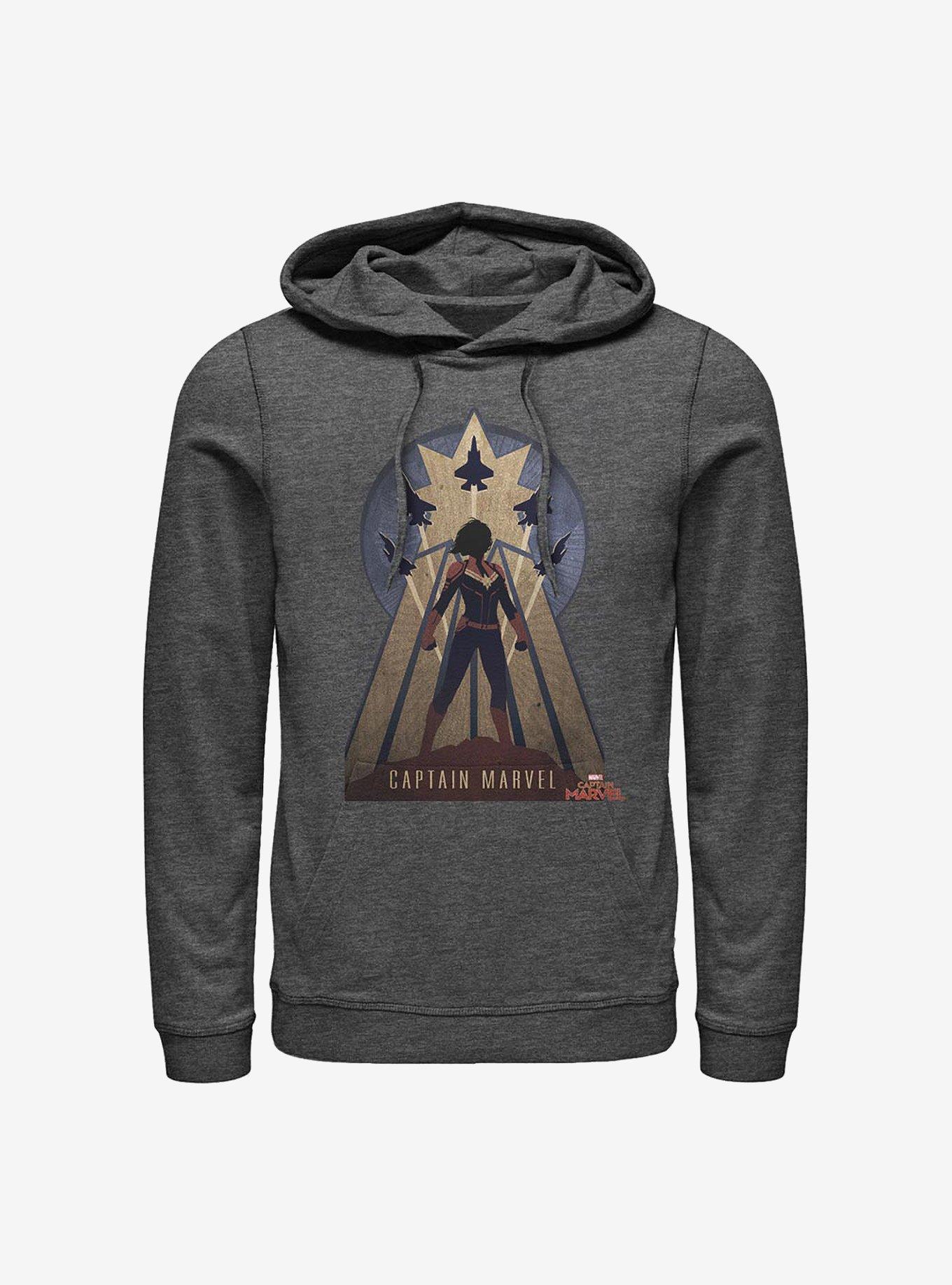 Marvel Captain Marvel Epic Stance Hoodie, CHAR HTR, hi-res