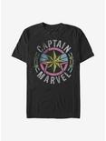 Marvel Captain Marvel 90's Logo T-Shirt, BLACK, hi-res