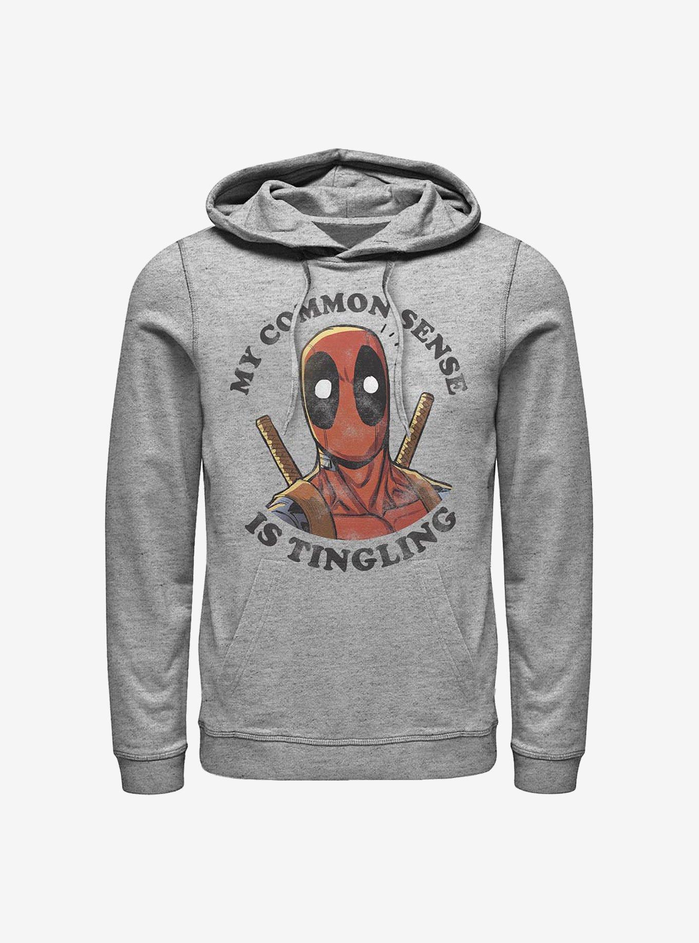 Marvel Men s Deadpool Common Sense Pull Over Hoodie