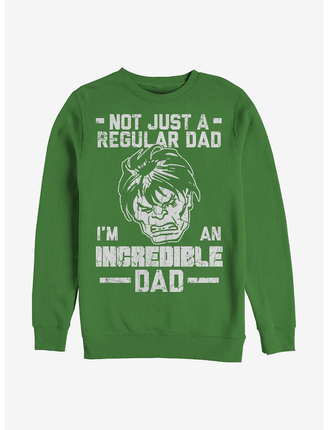 Marvel Hulk Incredible Dad Crew Sweatshirt, KELLY, hi-res