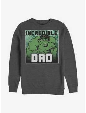 Marvel Hulk The Incredible Dad Crew Sweatshirt, CHAR HTR, hi-res