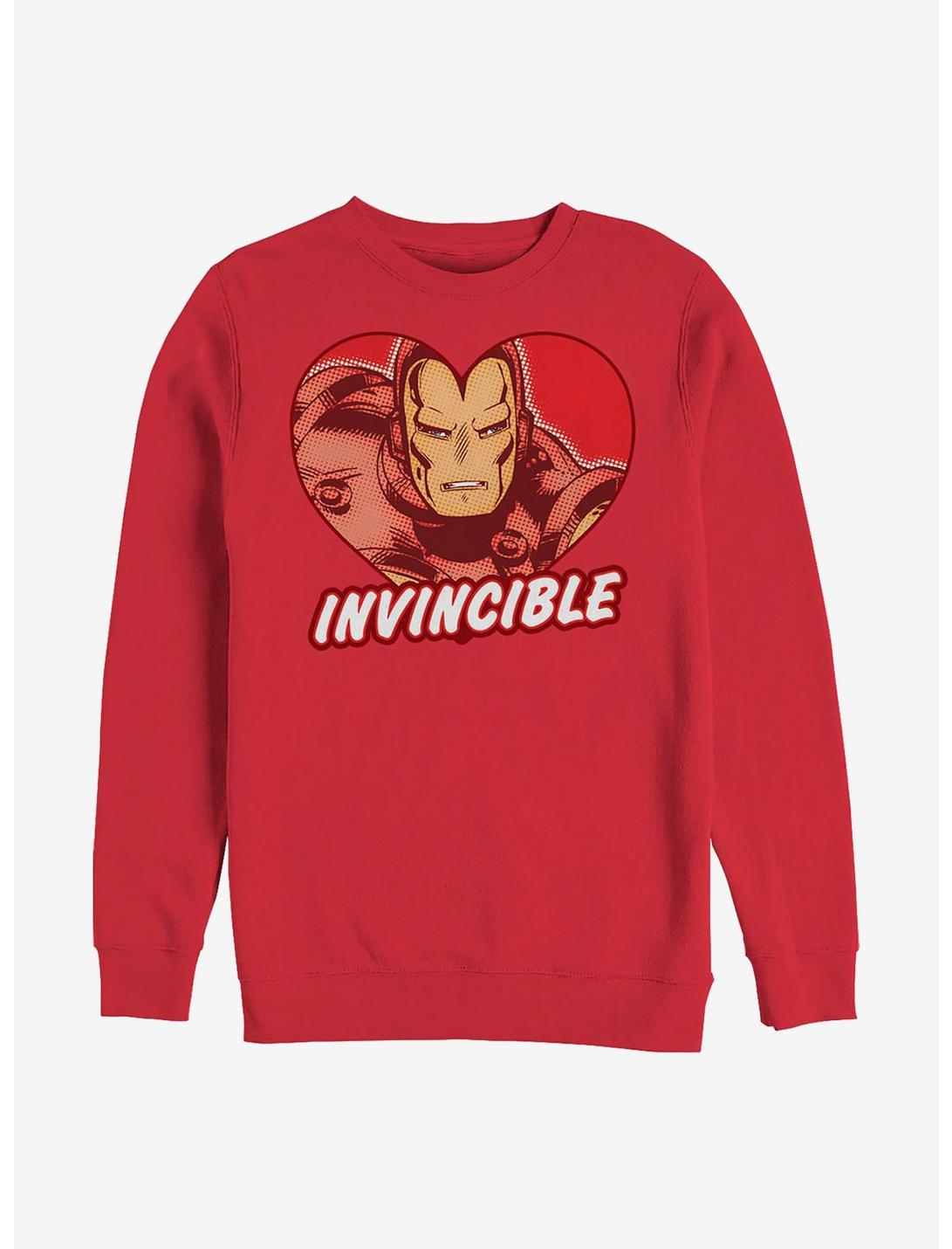 Marvel Iron Man Invincible Crew Sweatshirt, RED, hi-res