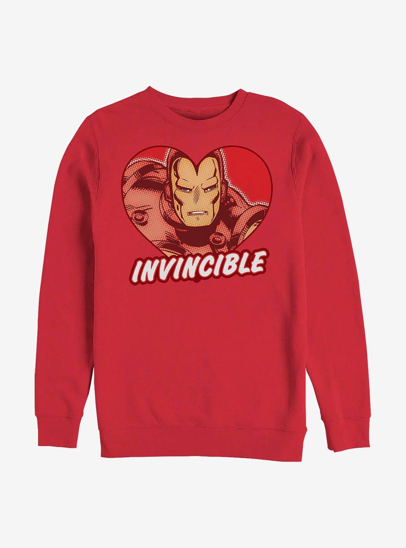 Marvel Iron Man Invincible Crew Sweatshirt, RED, hi-res