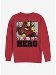 Marvel Iron Man Iron Hero Crew Sweatshirt, RED, hi-res