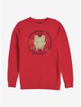 Marvel Iron Man Spray Logo Crew Sweatshirt, RED, hi-res