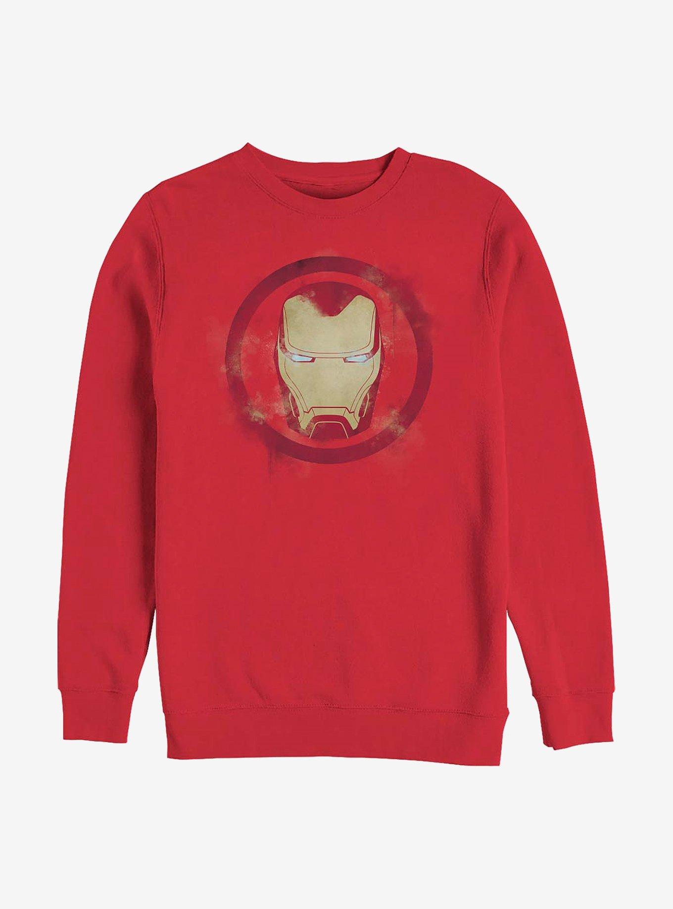 Marvel Iron Man Spray Logo Crew Sweatshirt, , hi-res