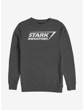 Marvel Iron Man Stark Logo Crew Sweatshirt, CHAR HTR, hi-res