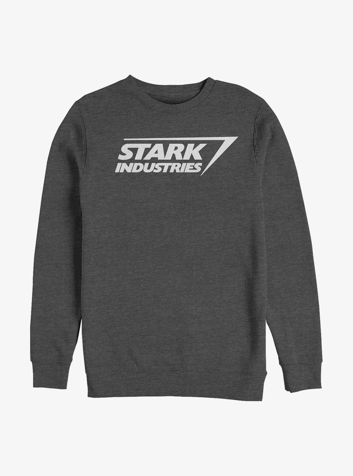 Marvel Iron Man Stark Logo Crew Sweatshirt, CHAR HTR, hi-res