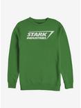 Marvel Iron Man Stark Logo Crew Sweatshirt, KELLY, hi-res