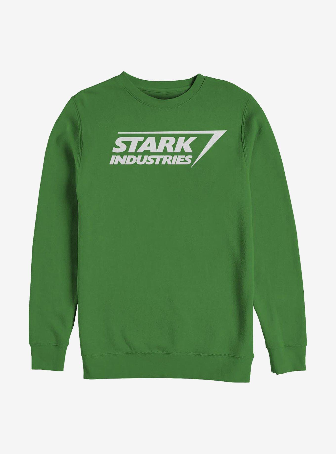 Marvel Iron Man Stark Logo Crew Sweatshirt, KELLY, hi-res