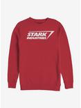 Marvel Iron Man Stark Logo Crew Sweatshirt, RED, hi-res