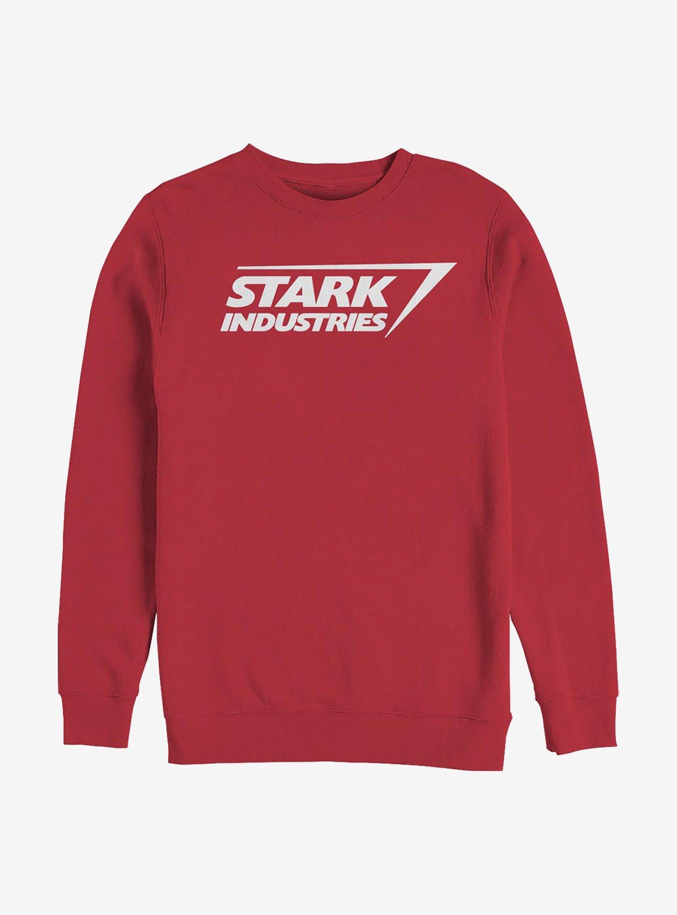 Marvel Iron Man Stark Logo Crew Sweatshirt, RED, hi-res