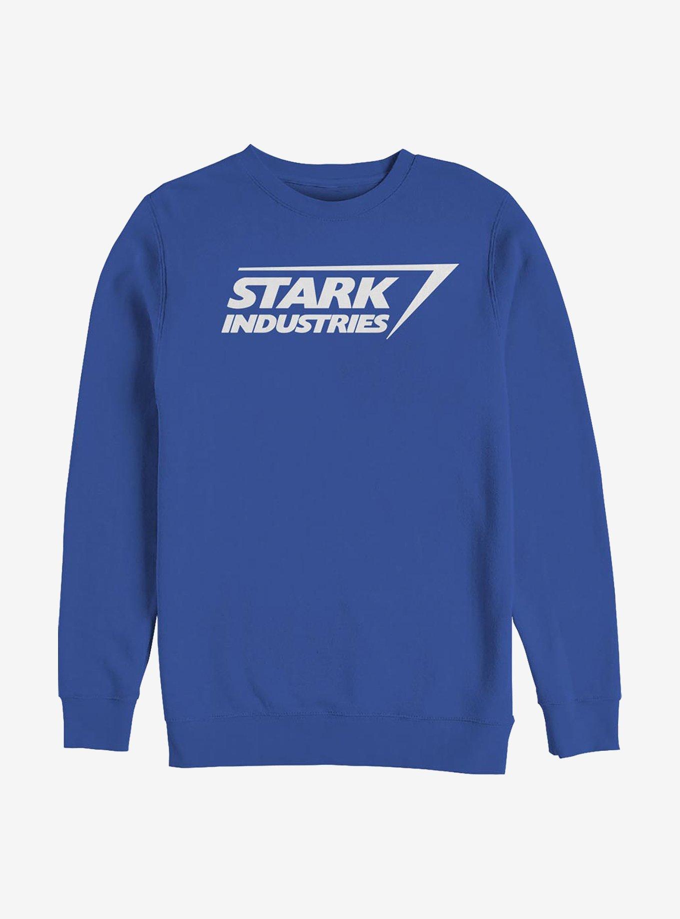 Marvel Iron Man Stark Logo Crew Sweatshirt, ROYAL, hi-res
