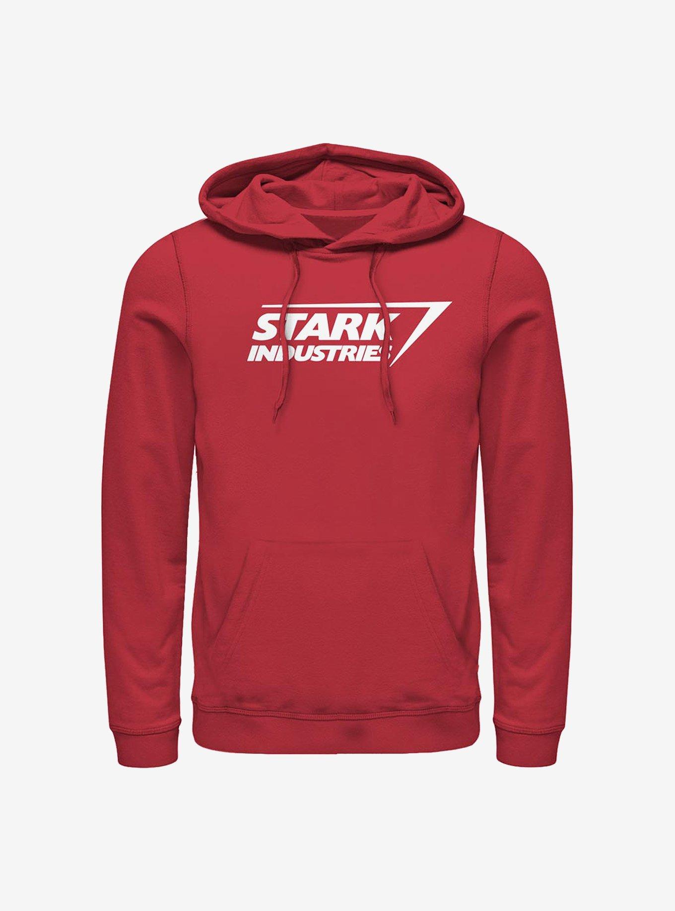 Marvel Iron Man Stark Logo Hoodie, RED, hi-res