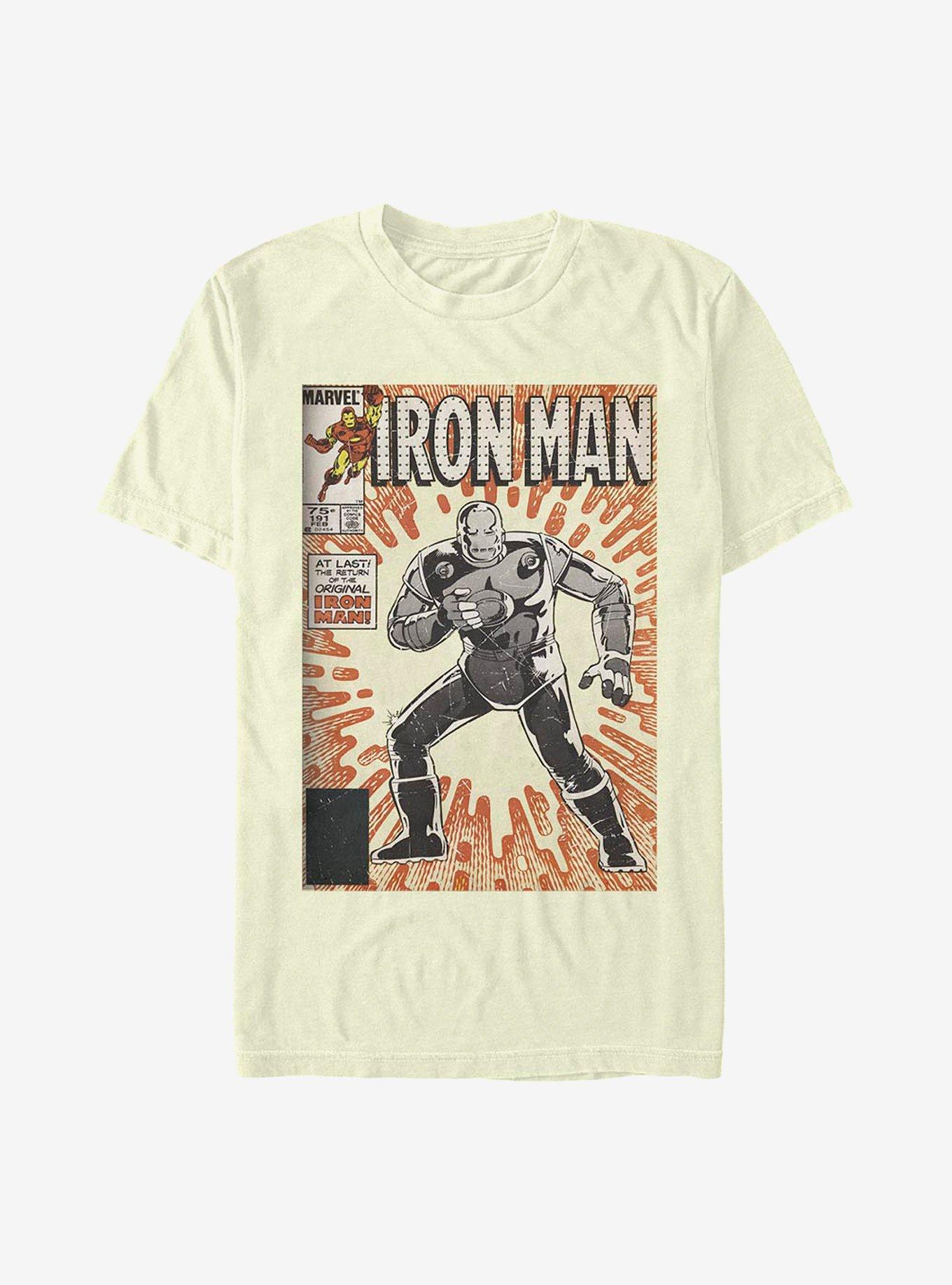 Marvel Iron Man Vintage Iron Man Comic T-Shirt - BEIGE/TAN | Hot Topic