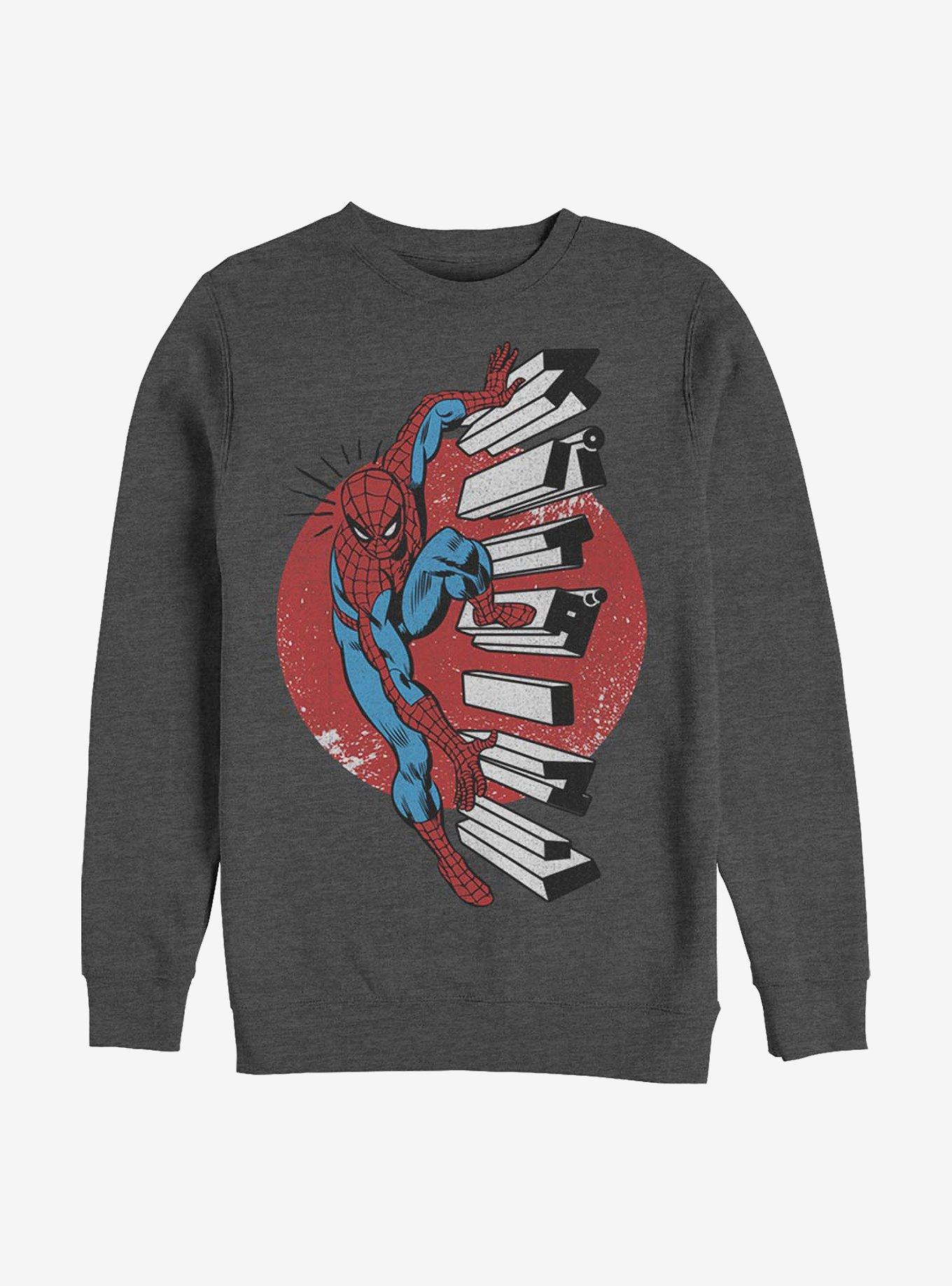 Marvel Spider-Man Spidey Senses Crew Sweatshirt, CHAR HTR, hi-res