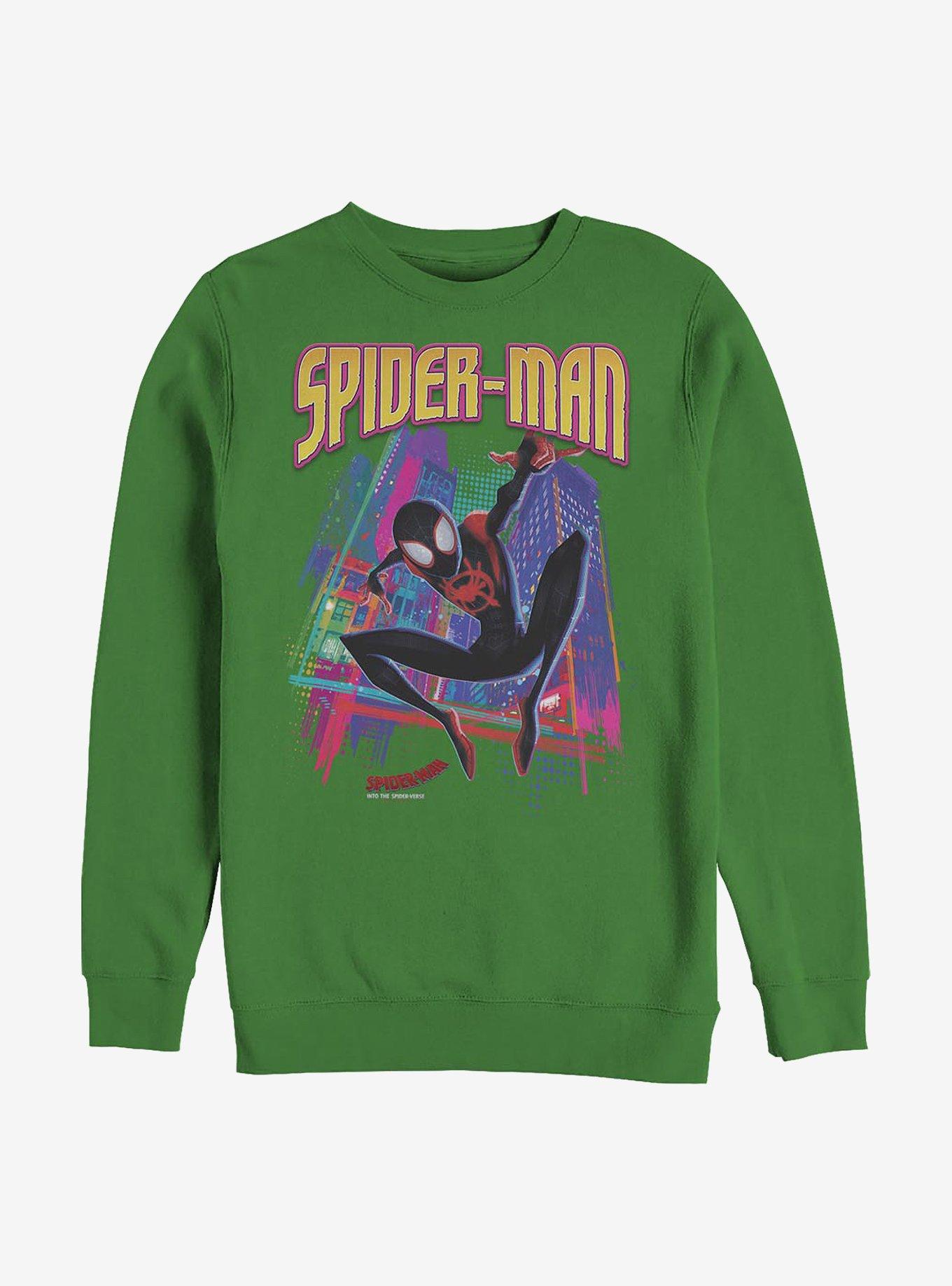 Marvel Spider-Man Tower Hero Crew Sweatshirt, KELLY, hi-res