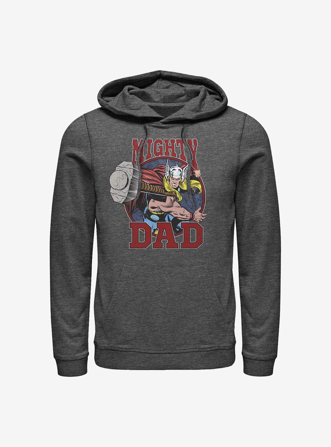 Marvel Thor Mighty Dad Hoodie, CHAR HTR, hi-res