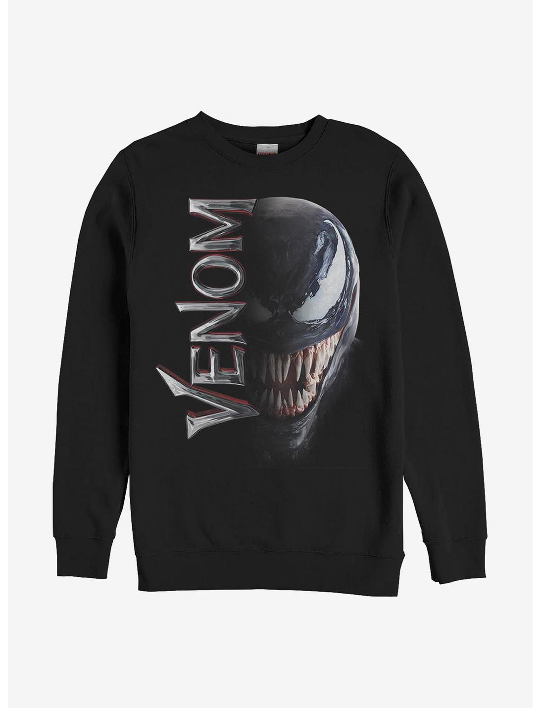 Marvel Venom Split Crew Sweatshirt, BLACK, hi-res