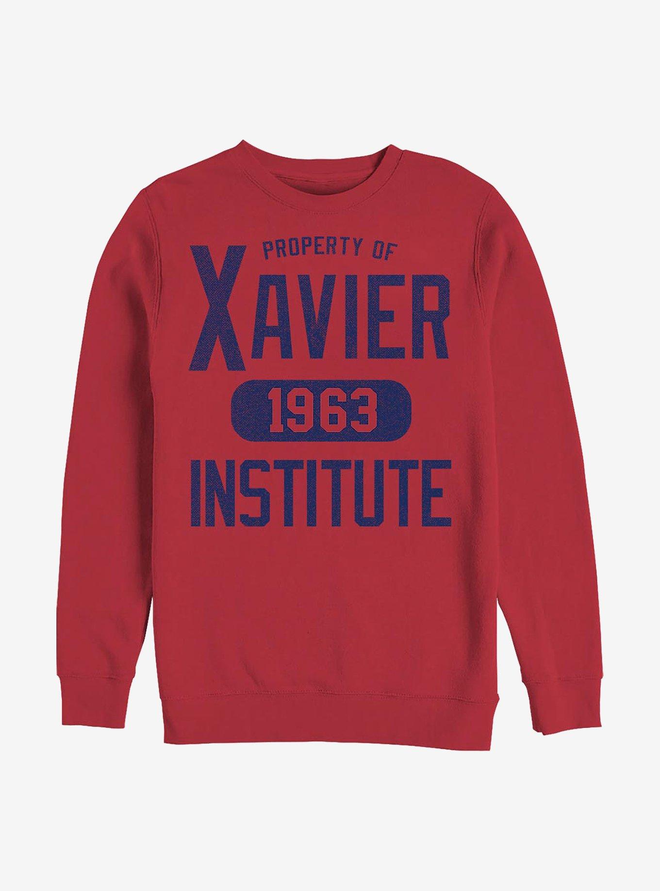 Marvel X-Men Varsity Property Of Xavier Crew SweatProperty Of Xavier, RED, hi-res