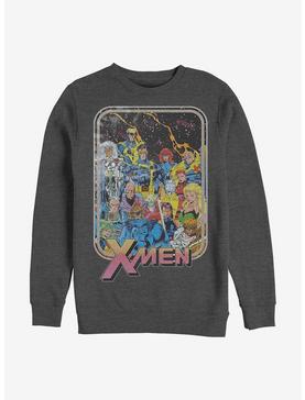 Marvel X-Men Xmen 70's Team Crew Sweatshirt, CHAR HTR, hi-res