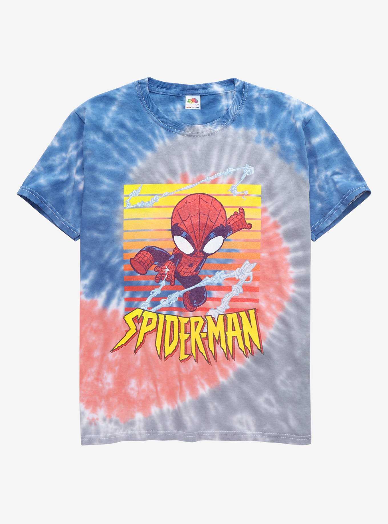 Spider-Man Sunset Youth Tie-Dye T-Shirt - BoxLunch Exclusive, , hi-res