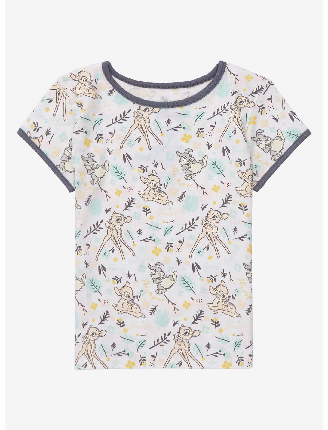 Disney Bambi Botanical Allover Print Toddler T-Shirt - BoxLunch Exclusive, CREAM, hi-res