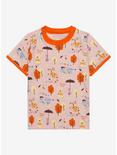 Disney Winnie the Pooh Happy Day Autumn Allover Print Toddler T-Shirt - BoxLunch Exclusive, CREAM, hi-res