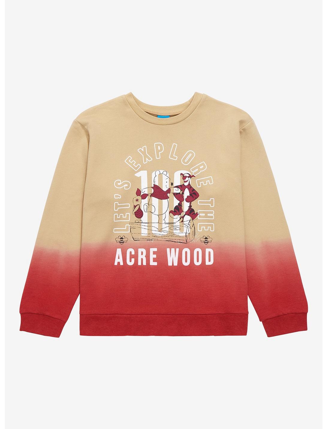 Disney Winnie the Pooh Explore Hundred Acre Wood Dip-Dye Youth Crewneck - BoxLunch Exclusive, TIE DYE, hi-res