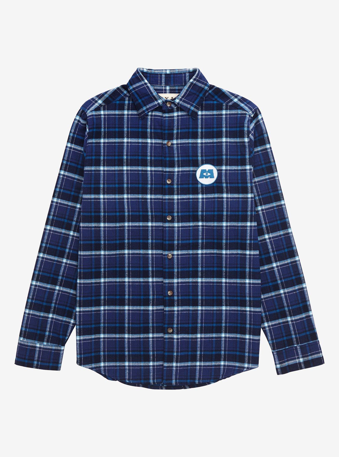 Cakeworthy Disney Pixar Monsters, Inc. Logo Flannel, BLUE, hi-res