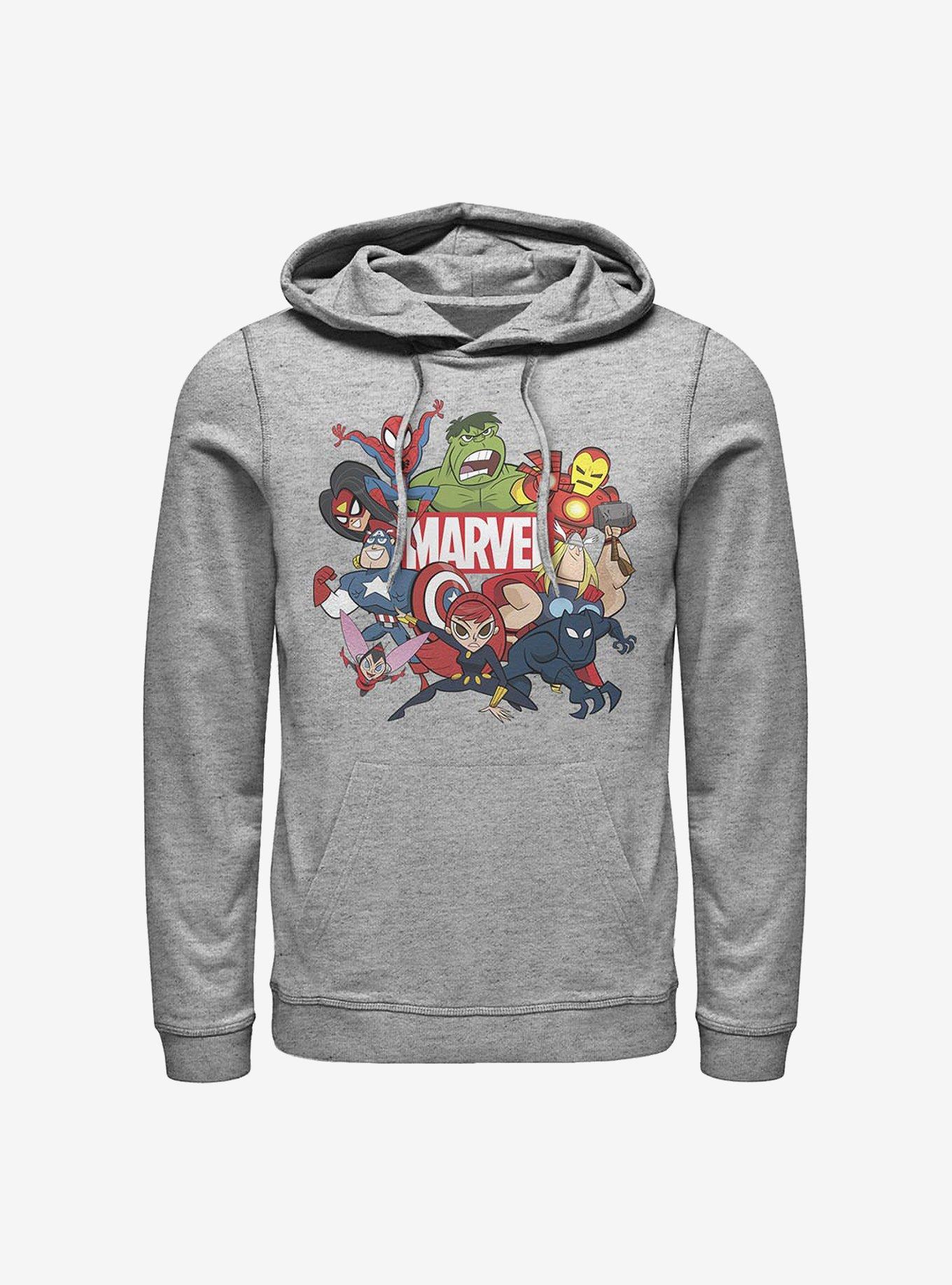 Marvel Avengers Group Marvel Retro Hoodie, , hi-res