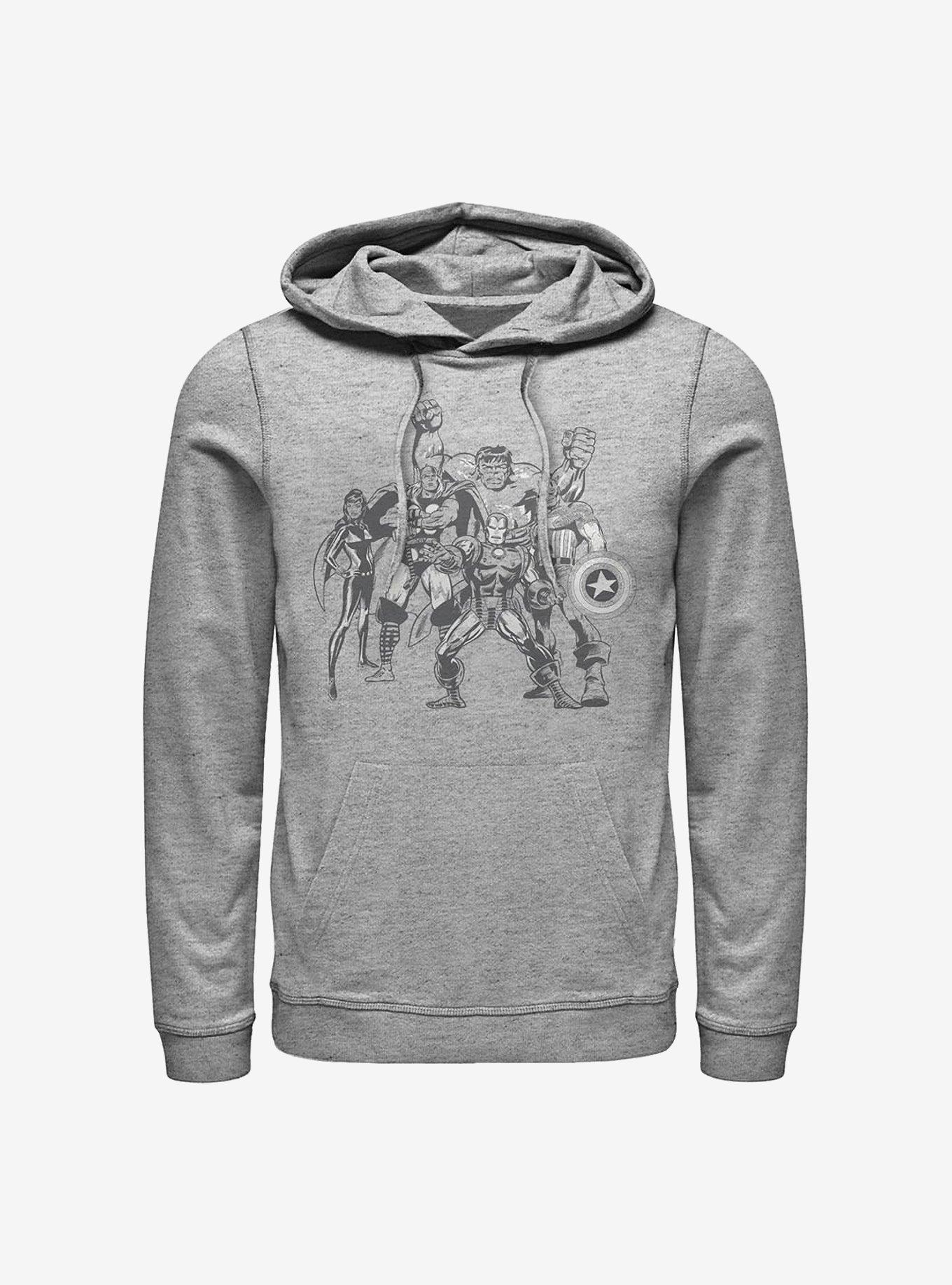 Marvel Avengers Marvel Retro Group Hoodie, ATH HTR, hi-res