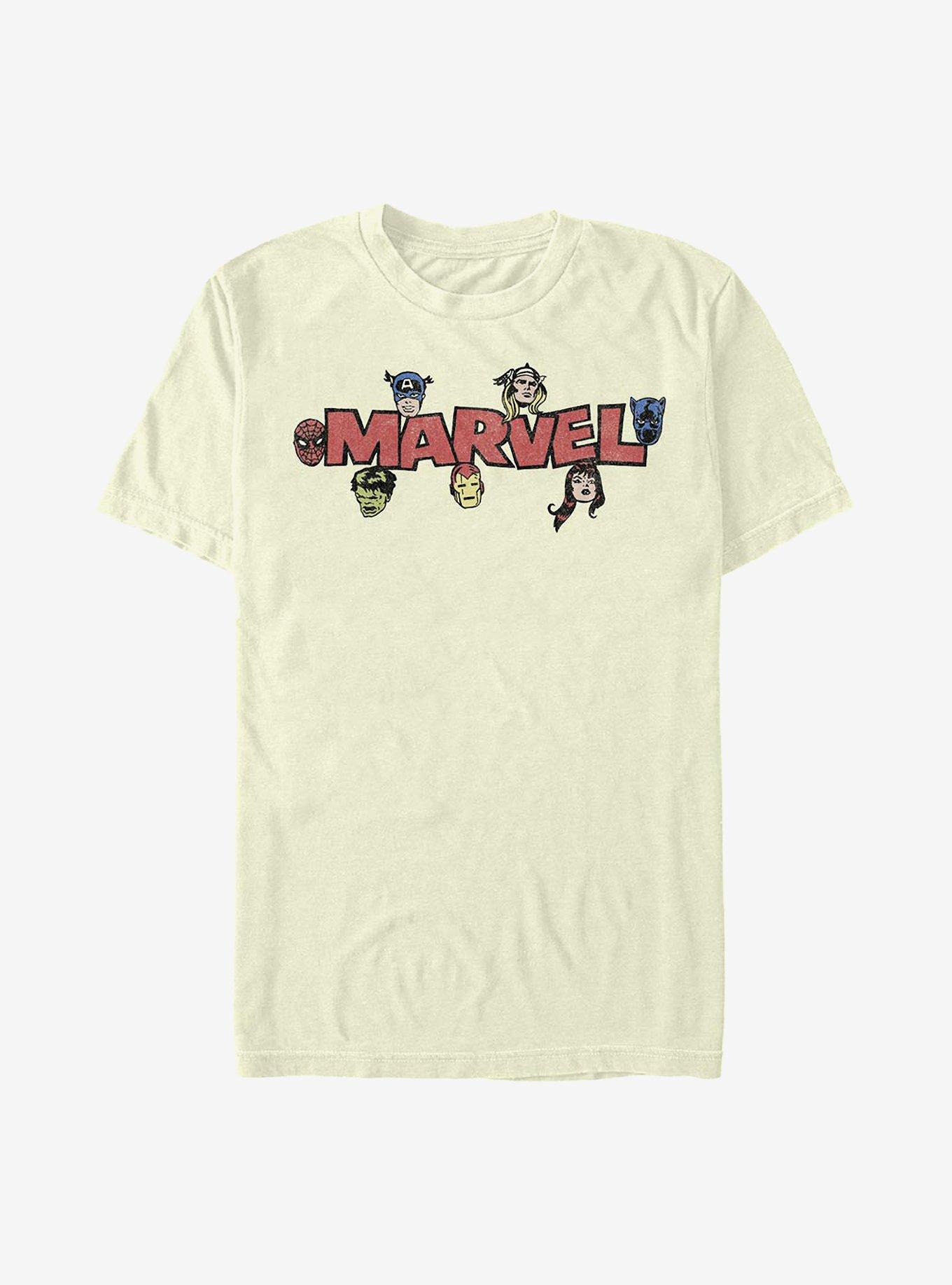 Marvel Avengers Vintage Logo T-Shirt, NATURAL, hi-res