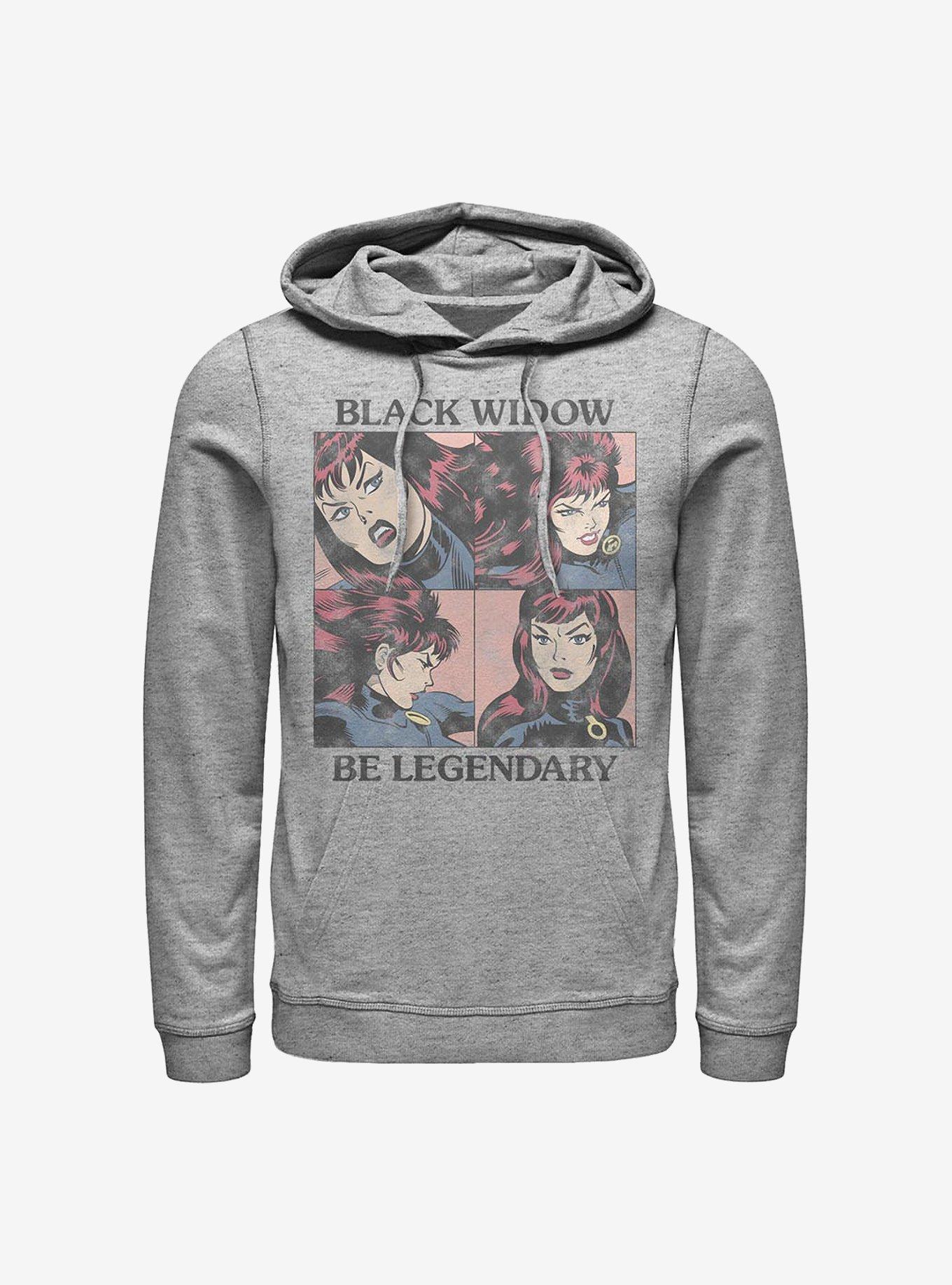 Marvel Black Widow Be Legendary Hoodie, ATH HTR, hi-res