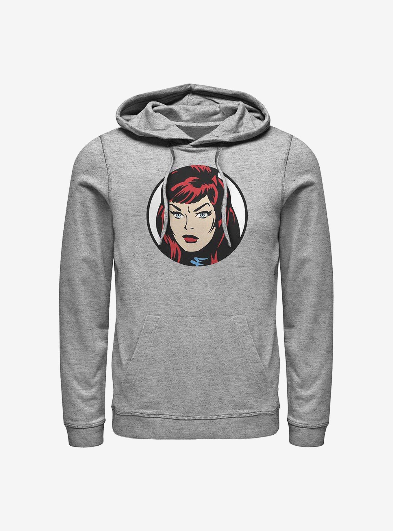 Marvel Black Widow Portrait Circle Frame Hoodie, ATH HTR, hi-res